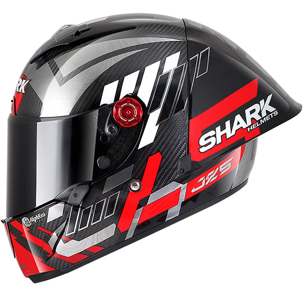 Shark Race R Pro GP 06 Full Face Helmet Zarco Winter Test Carbon / Chrome / Red (Image 2) - ThrottleChimp