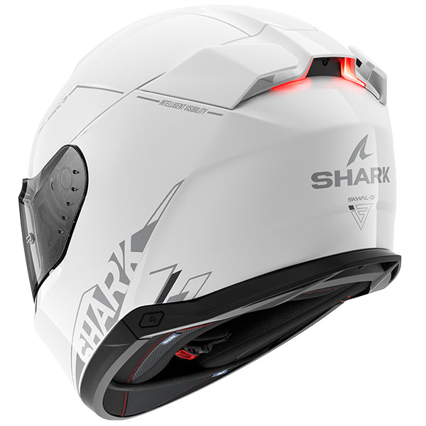 Shark Skwal i3 Full Face Helmet Blank SP White / Silver / Anthracite (Image 3) - ThrottleChimp