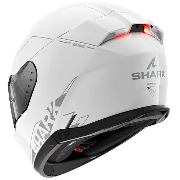 Shark Skwal i3 Full Face Helmet Blank SP White / Silver / Anthracite FREE 1 YEAR Returns, FREE UK Delivery | ThrottleChimp