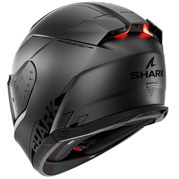 Shark Skwal i3 Full Face Helmet Blank SP Matt Anthracite / Black / Silver (Image 3) - ThrottleChimp