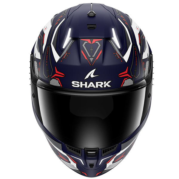 Shark Skwal i3 Full Face Helmet Linik Matt Blue / White / Red (Image 3) - ThrottleChimp