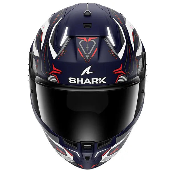 Shark Skwal i3 Full Face Helmet Linik Matt Blue / White / Red FREE 1 YEAR Returns, FREE UK Delivery | ThrottleChimp