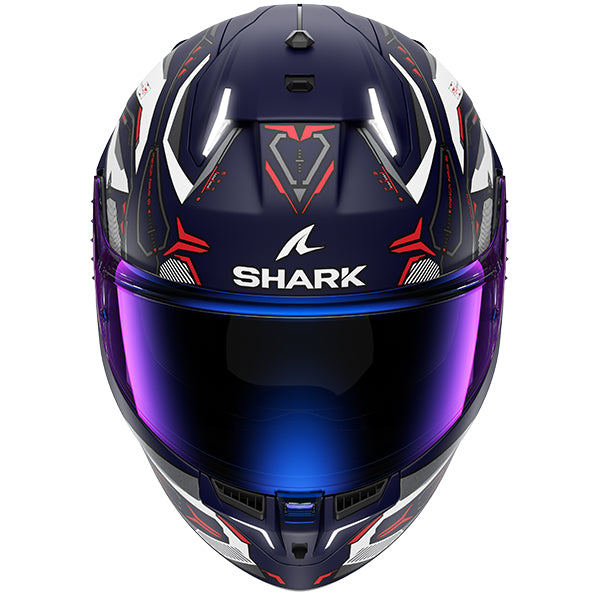 Shark Skwal i3 Full Face Helmet Linik Matt Blue / White / Red (Image 4) - ThrottleChimp