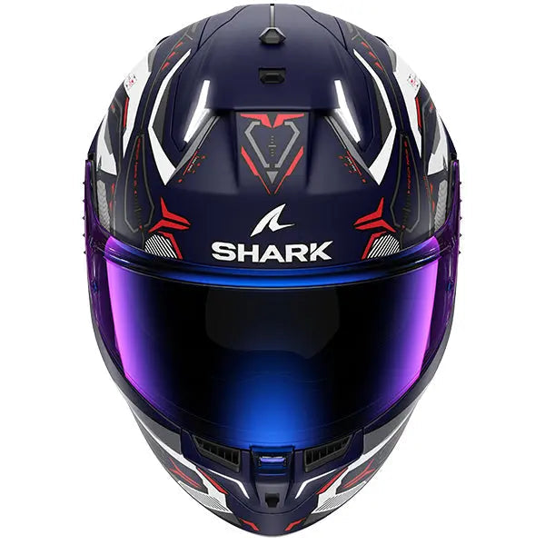 Shark Skwal i3 Full Face Helmet Linik Matt Blue / White / Red FREE 1 YEAR Returns, FREE UK Delivery | ThrottleChimp