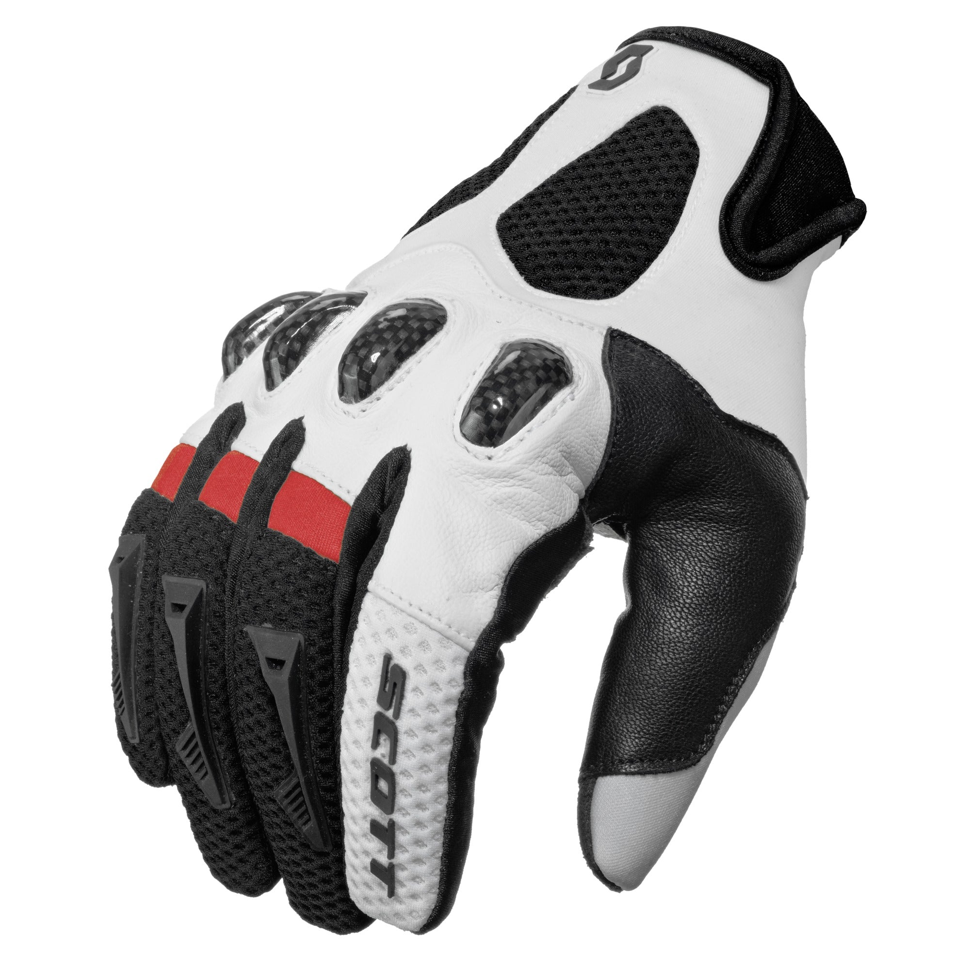 Scott Assault Leather Gloves Black / Red