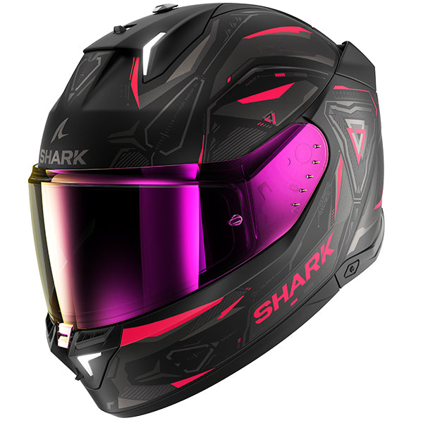 Shark Skwal i3 Full Face Helmet Linik Matt Black / Violet / Anthracite (Image 2) - ThrottleChimp