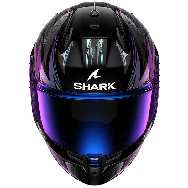 Shark D-Skwal 3 Full Face Helmet Blast R Black / Blue / Purple FREE 1 YEAR Returns, FREE UK Delivery | ThrottleChimp