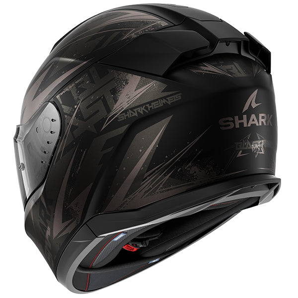 Shark D-Skwal 3 Full Face Helmet Blast R Black / Grey (Image 3) - ThrottleChimp