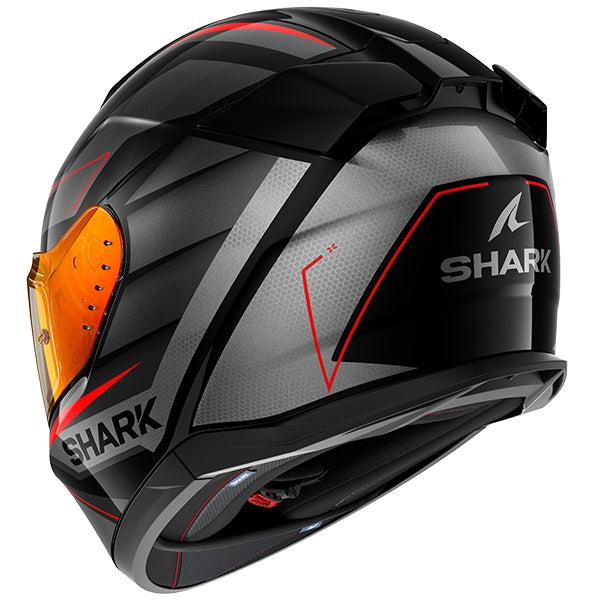 Shark D-Skwal 3 Full Face Helmet Sizler Black / Grey / Red (Image 3) - ThrottleChimp