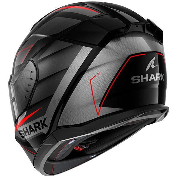 Shark D-Skwal 3 Full Face Helmet Sizler Black / Grey / Red (Image 4) - ThrottleChimp