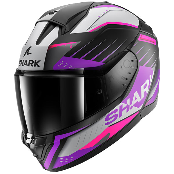 Shark Ridill 2 Full Face Helmet Bersek Black / Violet / Pink FREE 1 YEAR Returns, FREE UK Delivery | ThrottleChimp