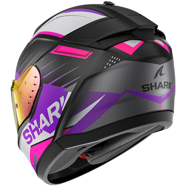 Shark Ridill 2 Full Face Helmet Bersek Black / Violet / Pink (Image 5) - ThrottleChimp