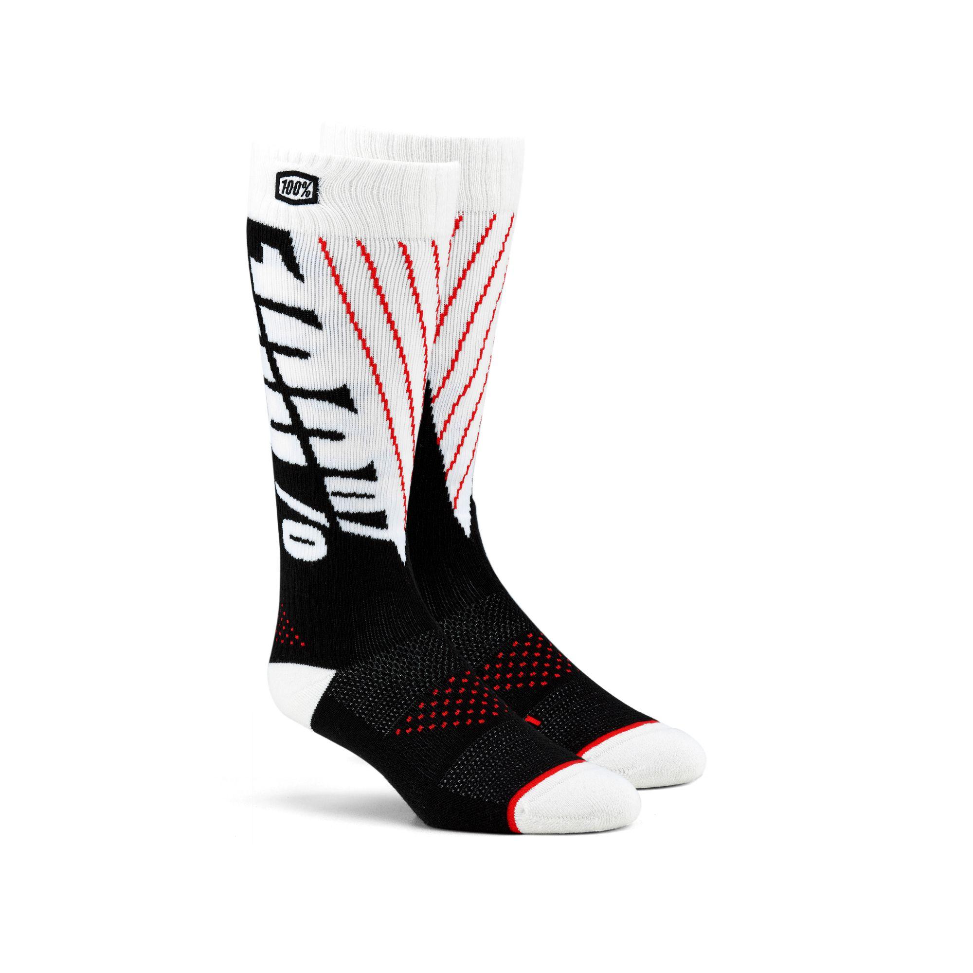 100% Torque Comfort Moto Socks Black / White FREE 1 YEAR Returns, FREE UK Delivery | ThrottleChimp