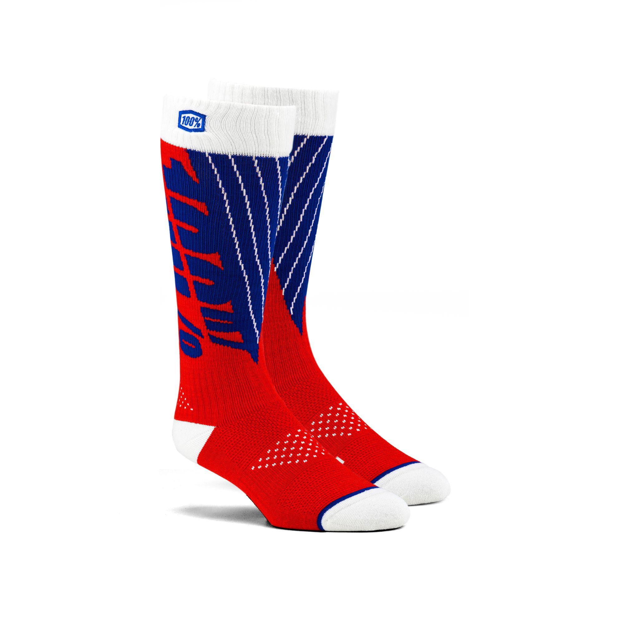 100% Torque Comfort Moto Socks Red / Blue FREE 1 YEAR Returns, FREE UK Delivery | ThrottleChimp