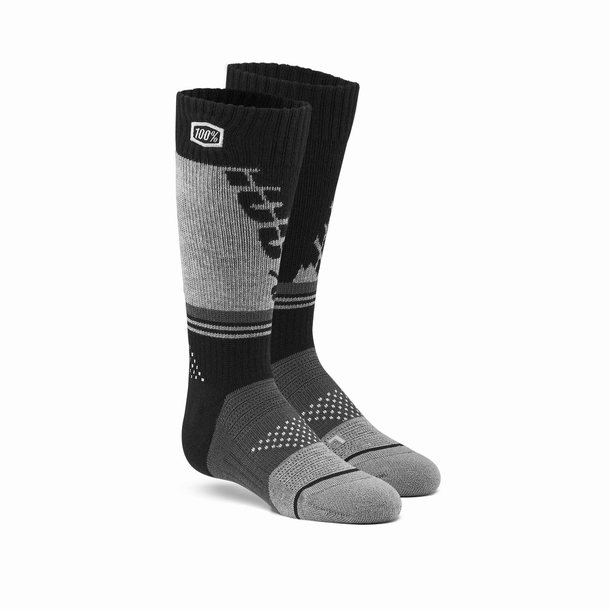 100% Torque Youth Moto Socks Black / Grey FREE 1 YEAR Returns, FREE UK Delivery | ThrottleChimp