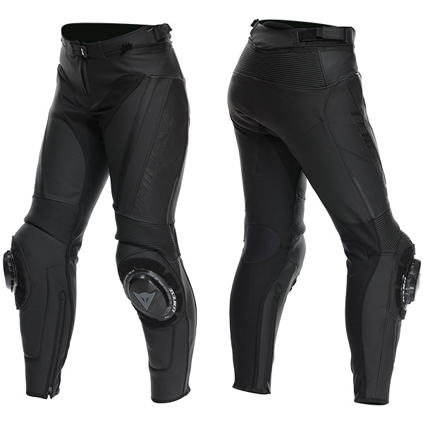 Dainese Delta 4 Ladies Leather Trouser Black / Black (Image 3) - ThrottleChimp