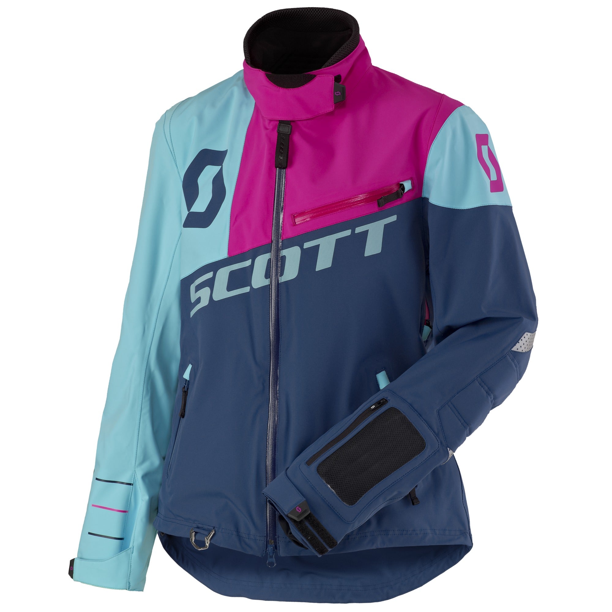 Scott Shell Pro Ladies Textile Jacket Blue / Magenta Pink