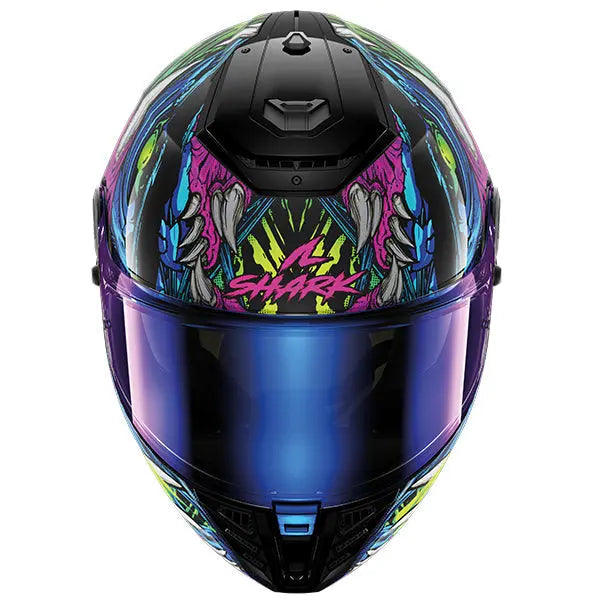 Shark Spartan RS Full Face Helmet Shaytan Black / Green / Violet - ThrottleChimp