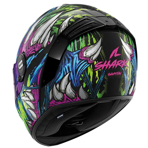 Shark Spartan RS Full Face Helmet Shaytan Black / Green / Violet FREE 1 YEAR Returns, FREE UK Delivery | ThrottleChimp