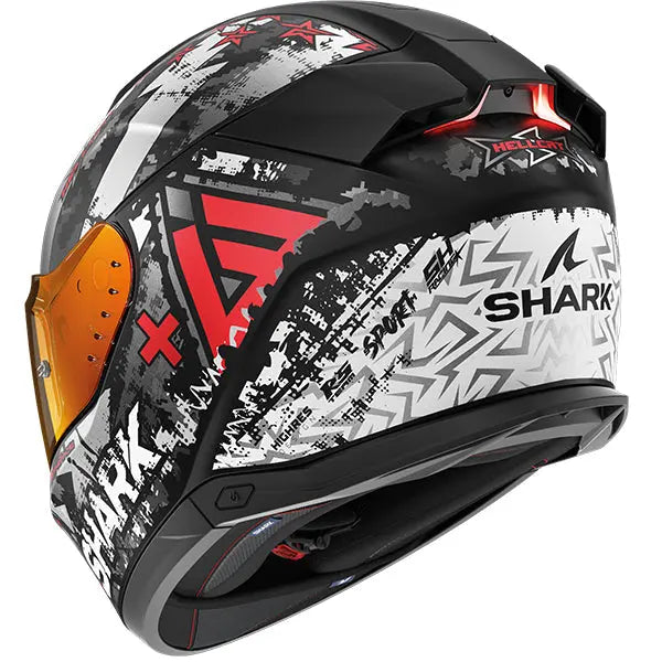 Shark Skwal i3 Full Face Helmet Hellcat Black / White / Grey FREE 1 YEAR Returns, FREE UK Delivery | ThrottleChimp