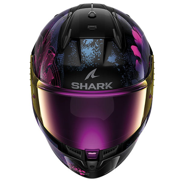 Shark D-Skwal 3 Full Face Helmet Mayfer Black / Blue / Violet (Image 2) - ThrottleChimp