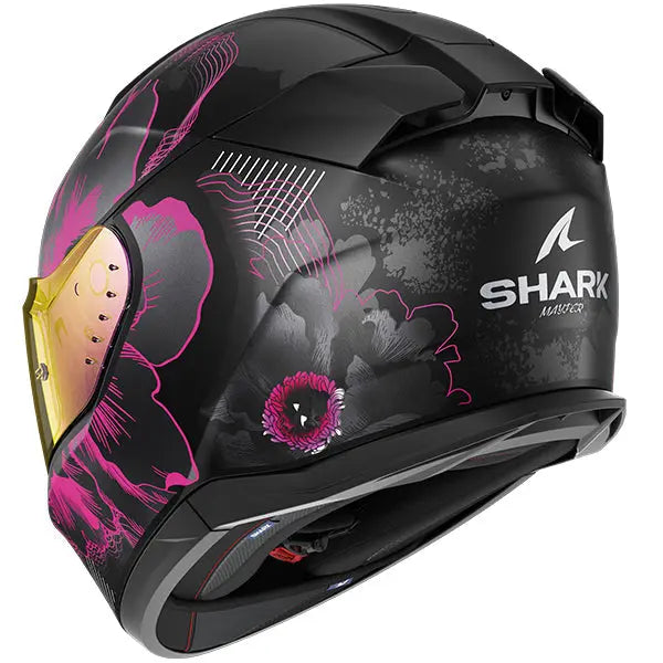 Shark D-Skwal 3 Full Face Helmet Mayfer Black / Anthracite / Violet FREE 1 YEAR Returns, FREE UK Delivery | ThrottleChimp