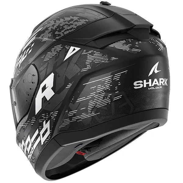 Shark Ridill 2 Full Face Helmet Molokai Black / White / Silver FREE 1 YEAR Returns, FREE UK Delivery | ThrottleChimp