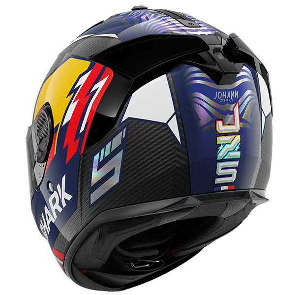 Shark Spartan GT PRO Carbon Full Face Helmet Zarco Chrome / Red (Image 3) - ThrottleChimp