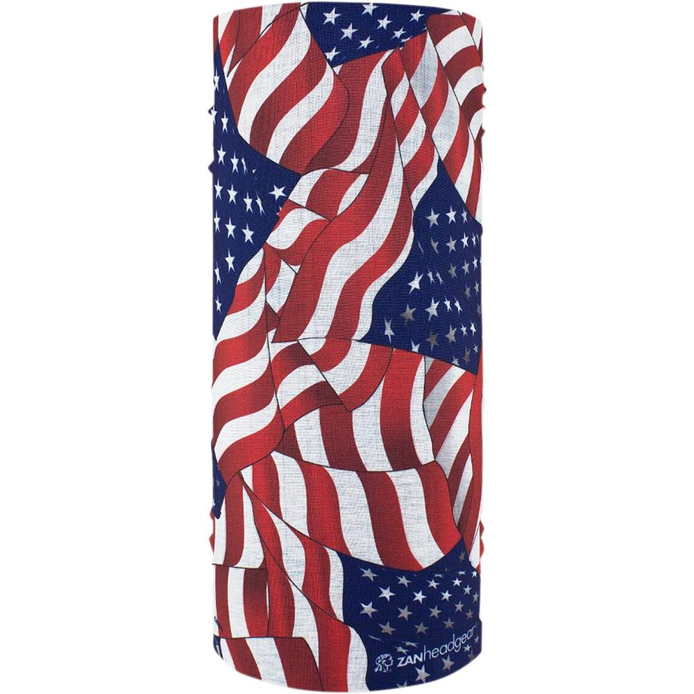 ZAN All Weather Wavy American Flag Motley Tube Blue / Red / White FREE 1 YEAR Returns, FREE UK Delivery | ThrottleChimp