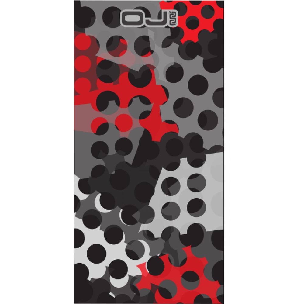 OJ Atmosfere Metropolitane Multiplay Circle Multi-Purpose Neck Warmer Black / Grey / Red