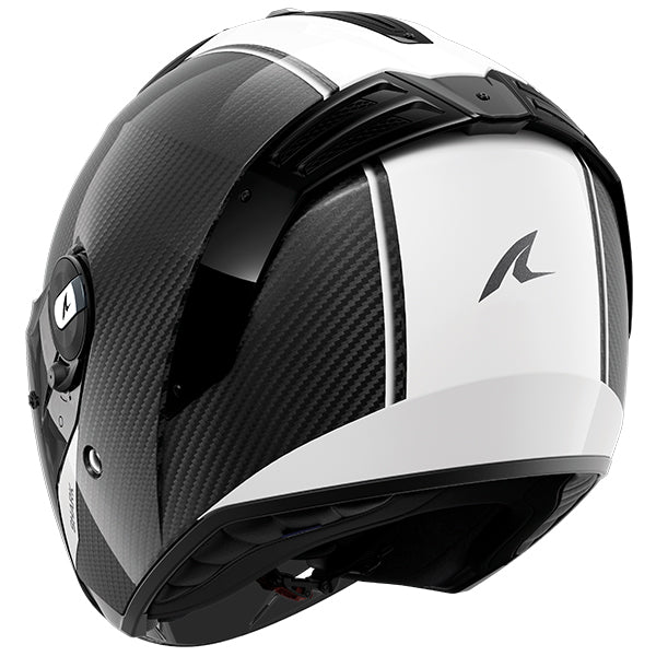 Shark RS Jet Carbon Open Face Helmet Blank Carbon / Black / White (Image 3) - ThrottleChimp