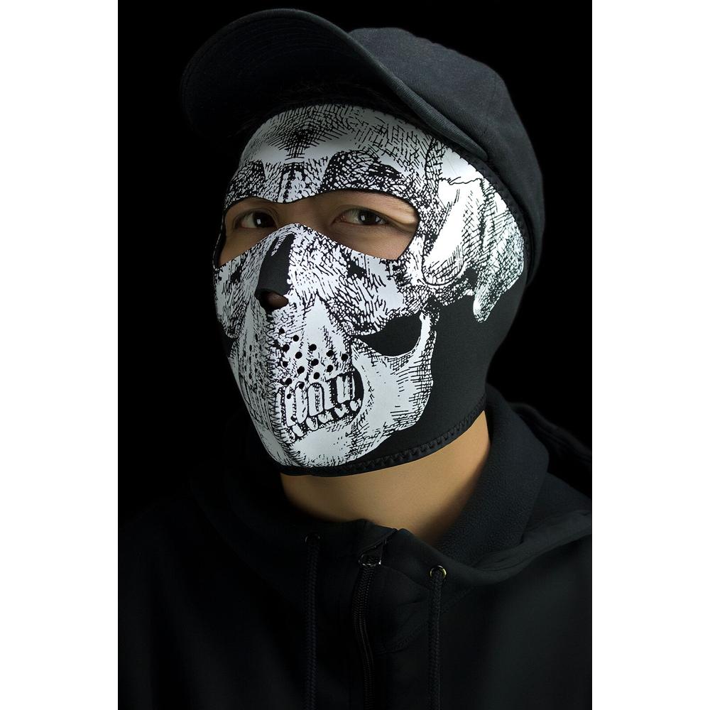 ZAN Neoprene Skull Full-Face Mask Black / White