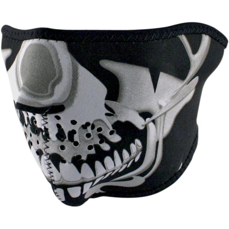 ZAN Neoprene Chrome Half Mask Black / Light Grey