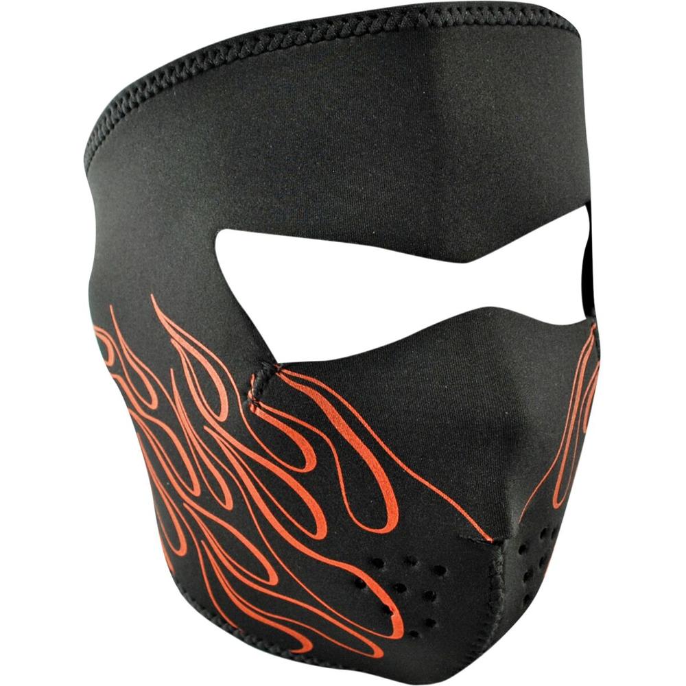 ZAN Neoprene Flames Full-Face Mask Black / Orange