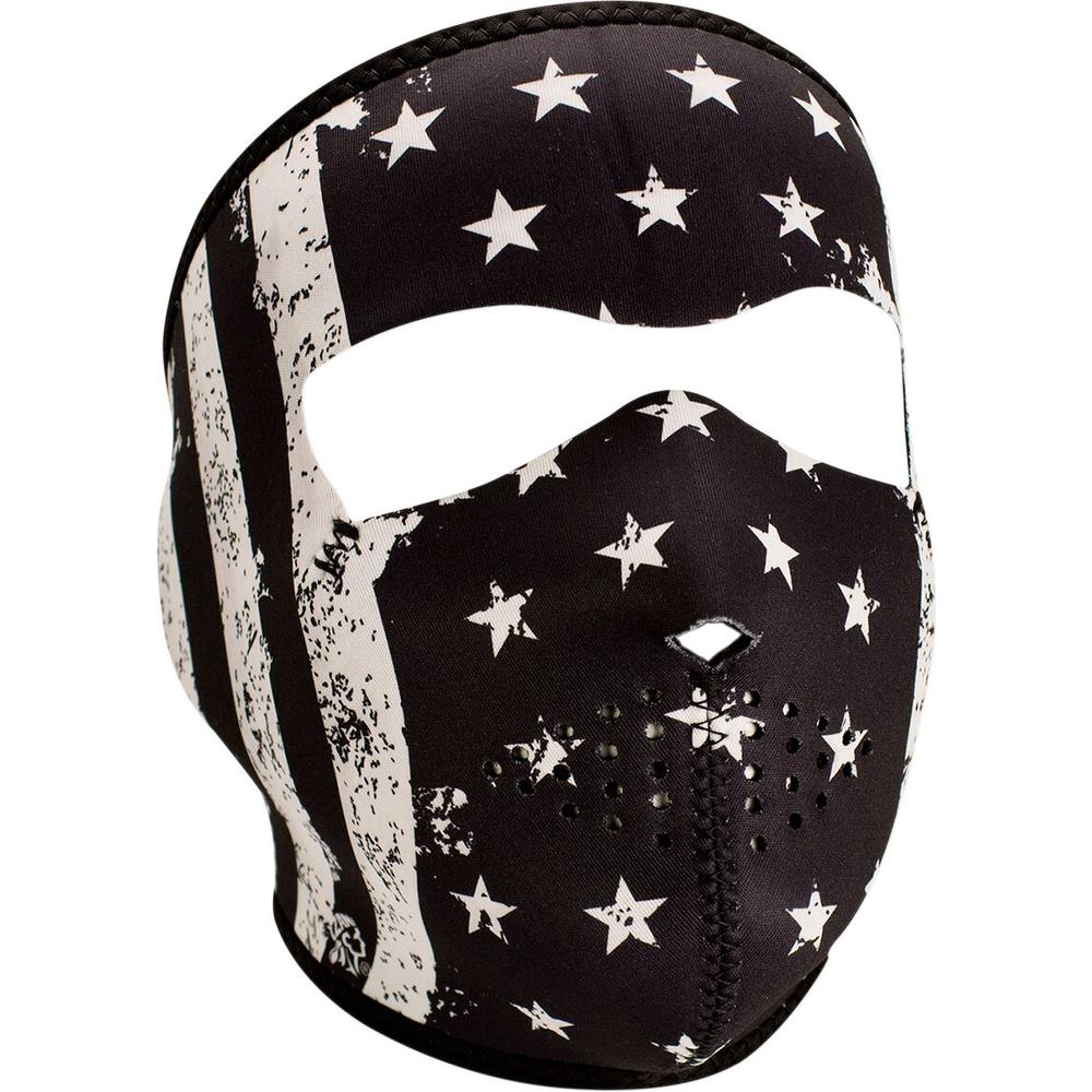 ZAN Neoprene Vintage Flag Full-Face Mask Black / White