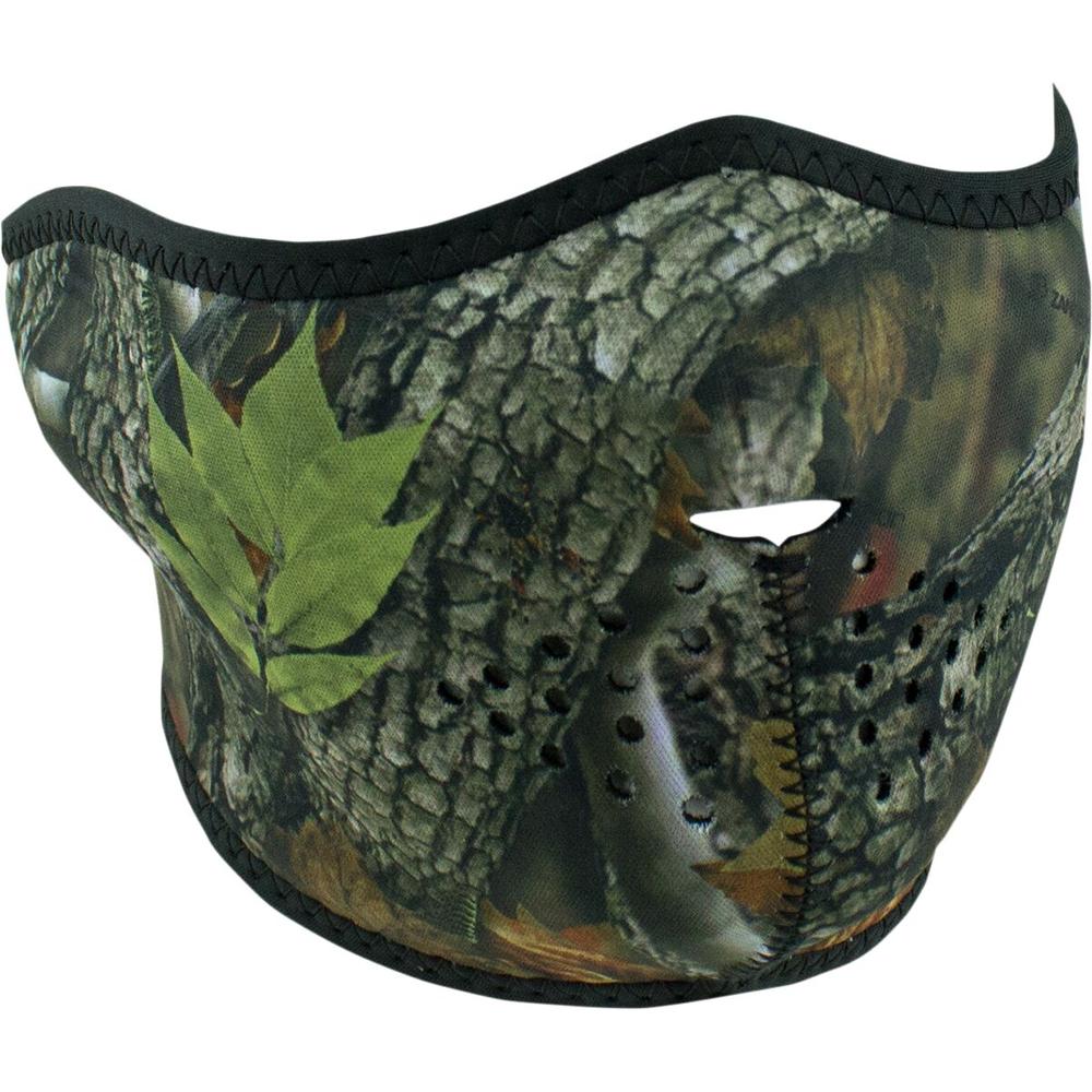 ZAN Neoprene Forest Camo Half Mask Green