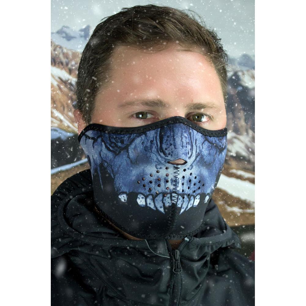 ZAN Neoprene Half Mask Midnight Skull