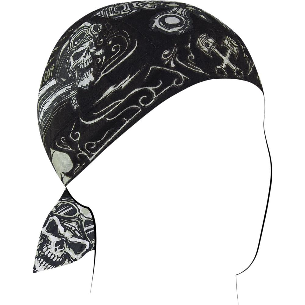 ZAN Flydanna Cotton Headwrap Biker Skull