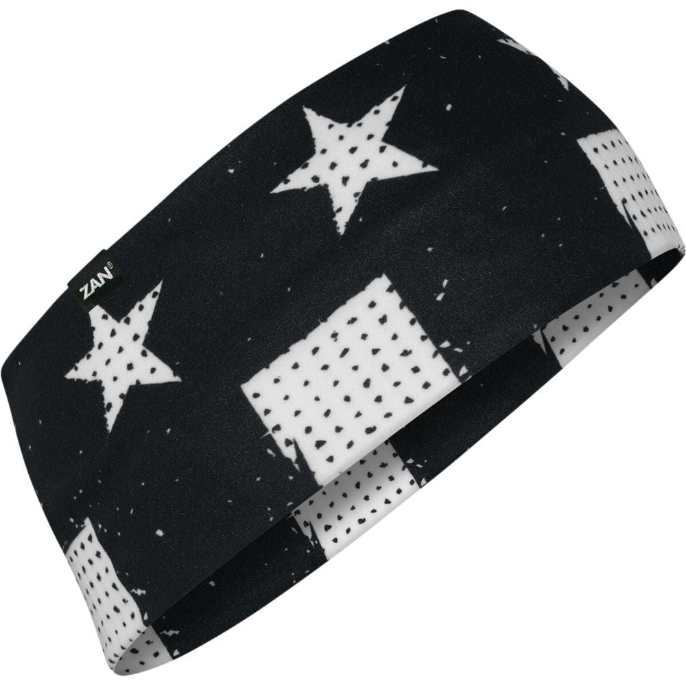 ZAN SportFlex Headband Flag Black / White