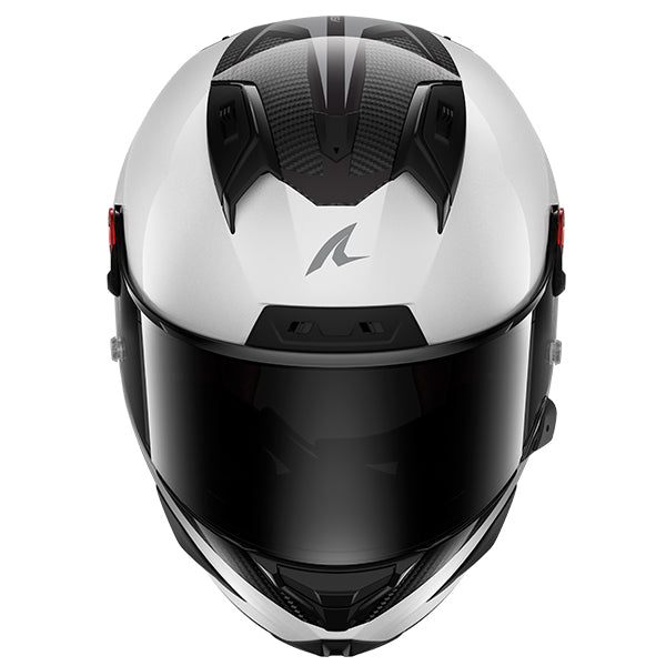 Shark Aeron-GP Full Face Helmet Blank SP White / Carbon / Black (Image 2) - ThrottleChimp