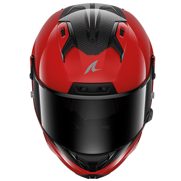Shark Aeron-GP Full Face Helmet Blank SP Red / Carbon / Black (Image 2) - ThrottleChimp
