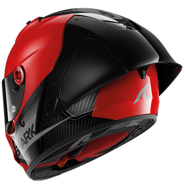 Shark Aeron-GP Full Face Helmet Blank SP Red / Carbon / Black (Image 3) - ThrottleChimp