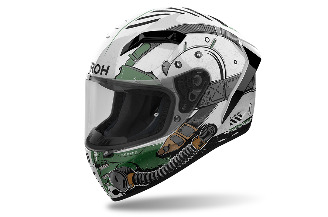 Airoh Connor Full Face Helmet Gloss Alligator FREE 1 YEAR Returns, FREE UK Delivery | ThrottleChimp