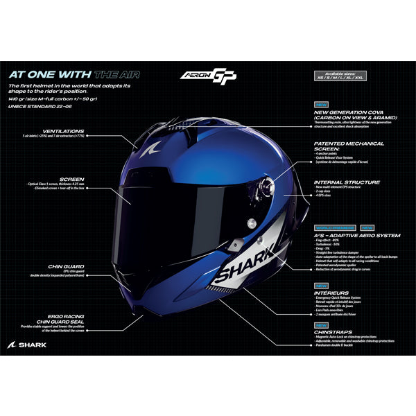 Shark Aeron-GP Full Face Helmet Full Carbon (Image 4) - ThrottleChimp