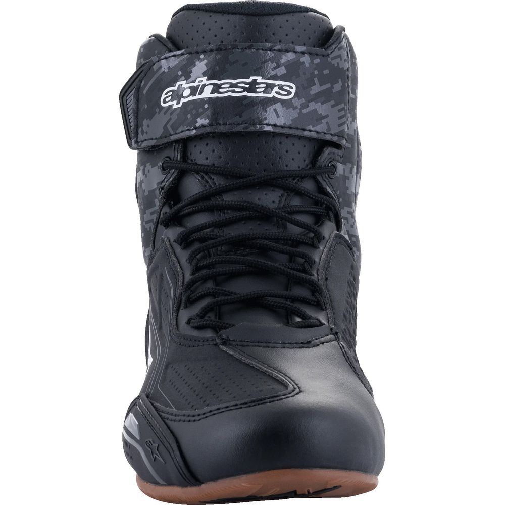 Alpinestars Faster-3 Shoes Black / Dark Grey / Gum FREE 1 YEAR Returns, FREE UK Delivery | ThrottleChimp