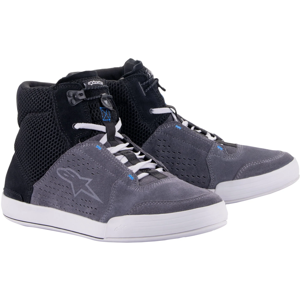 Alpinestars Chrome Air Shoes Black / Cool Grey / Blue - ThrottleChimp