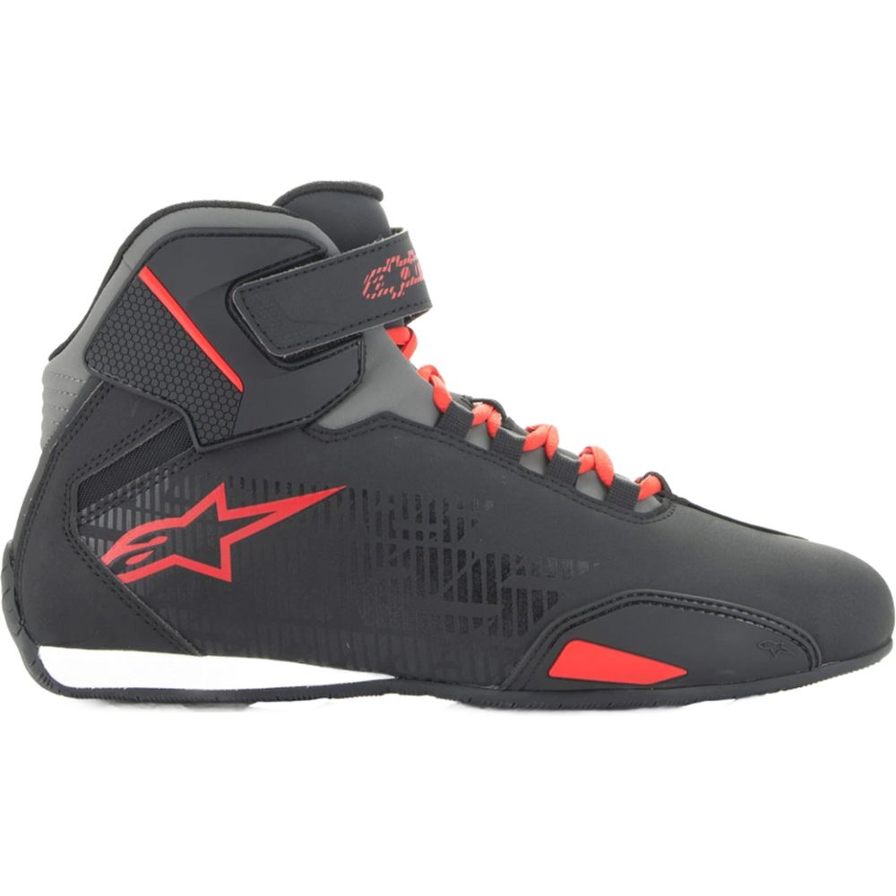 Alpinestars Sektor Riding Shoes Black / Bright Red (Image 2) - ThrottleChimp