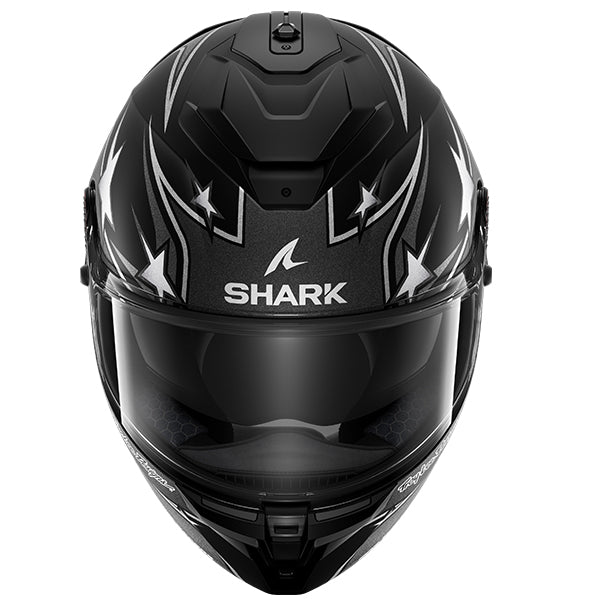 Shark x Troy Lee Designs Spartan GT Pro Full Face Helmet Flagstaff Black / Anthracite / Silver FREE 1 YEAR Returns, FREE UK Delivery | ThrottleChimp