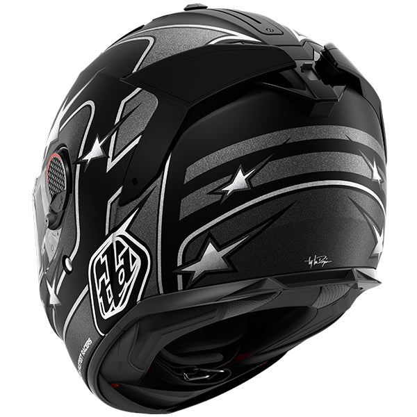 Shark x Troy Lee Designs Spartan GT Pro Full Face Helmet Flagstaff Black / Anthracite / Silver (Image 3) - ThrottleChimp