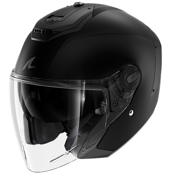 Shark RS Jet Open Face Helmet Blank Matt Black FREE 1 YEAR Returns, FREE UK Delivery | ThrottleChimp